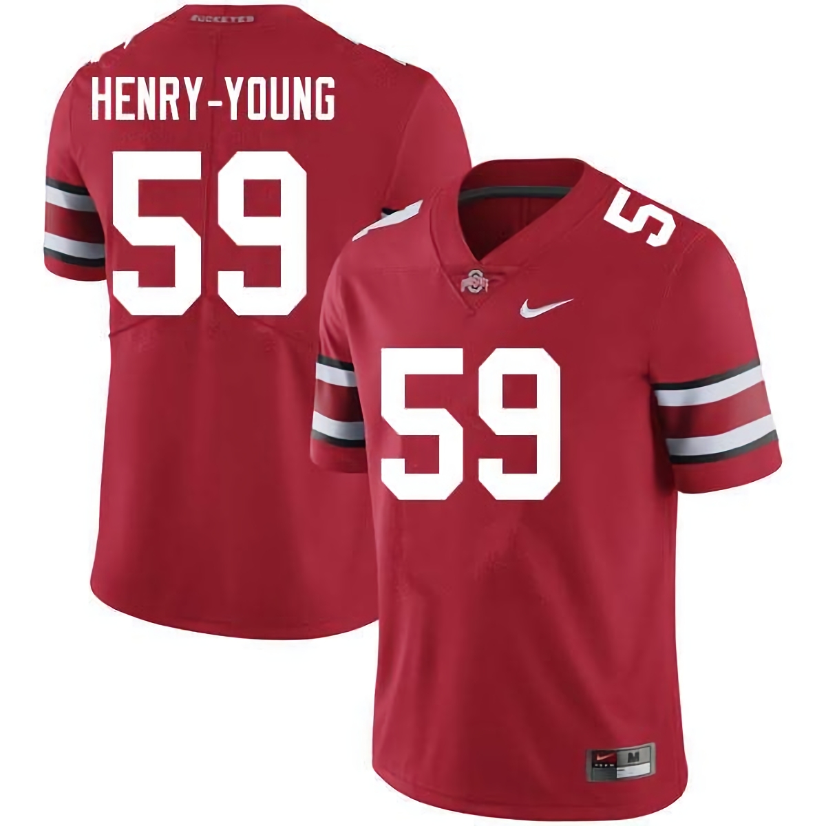 Darrion Henry-Young Ohio State Buckeyes Men's NCAA #59 Nike Scarlet College Stitched Football Jersey CLQ5756KO